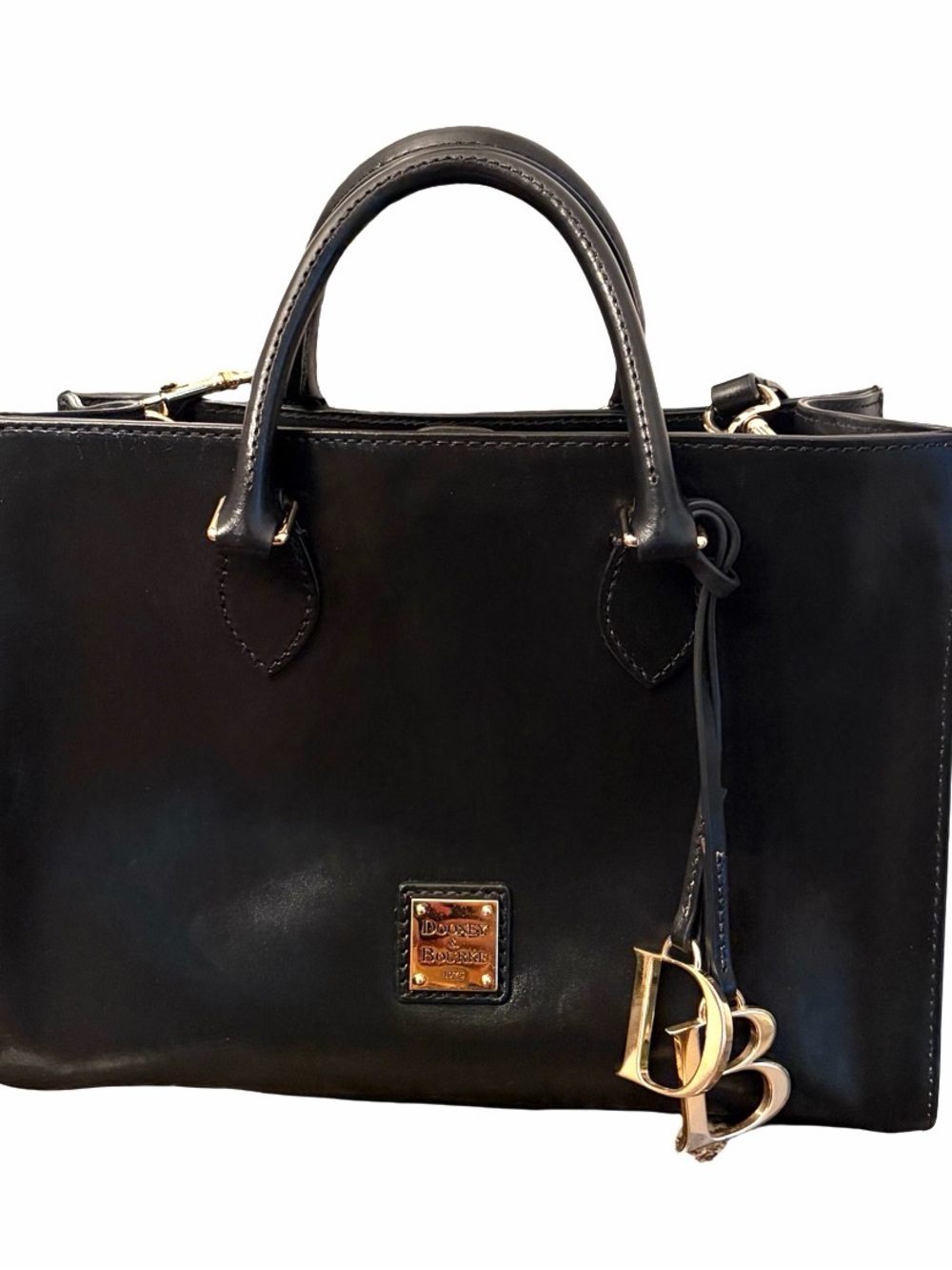 Dooney & Bourke Belmar Jenine 30  North South Black Leather Handle Crossbody Bag - Picture 4 of 17
